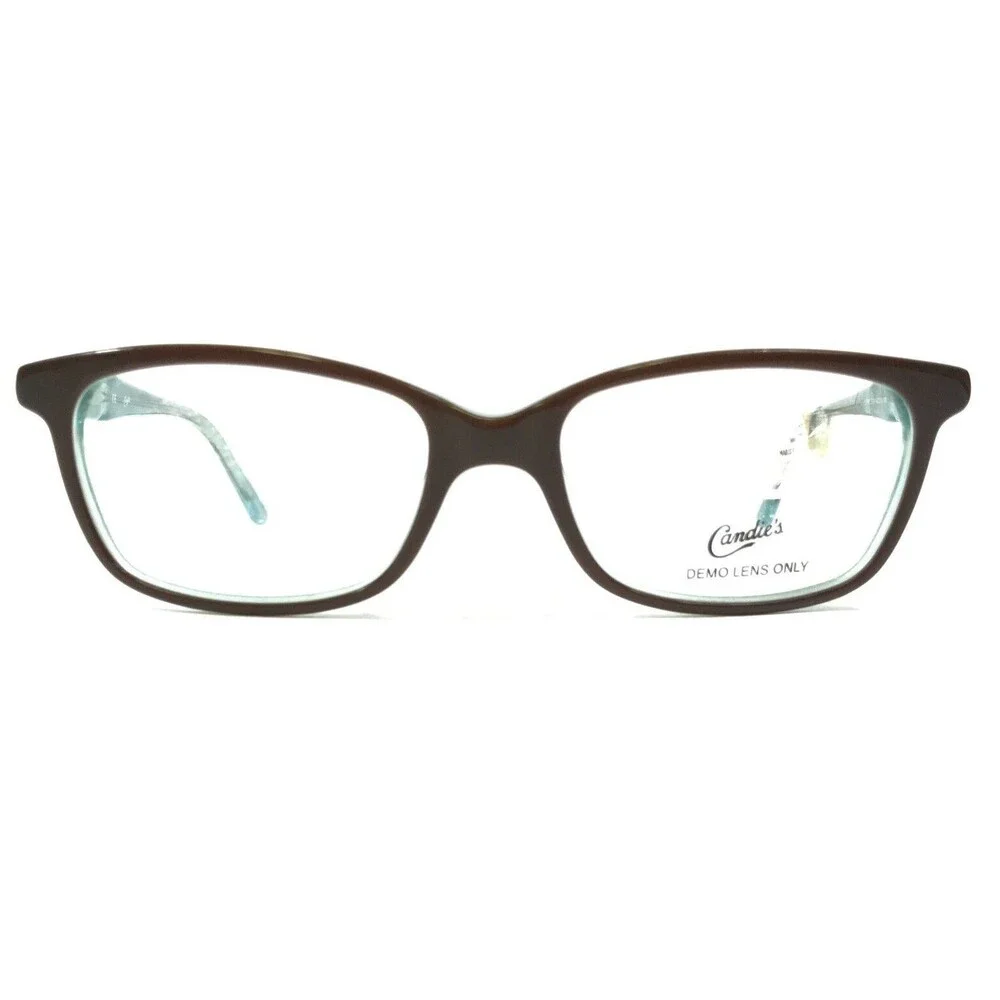 Candies C KRIS BRN Eyeglasses Frames Brown Blue Cat Eye Full Rim 49-16-140